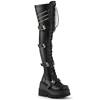 DemoniaCult - SHAKER420 Plattform Overknee Stiefel - Schwarz Product image